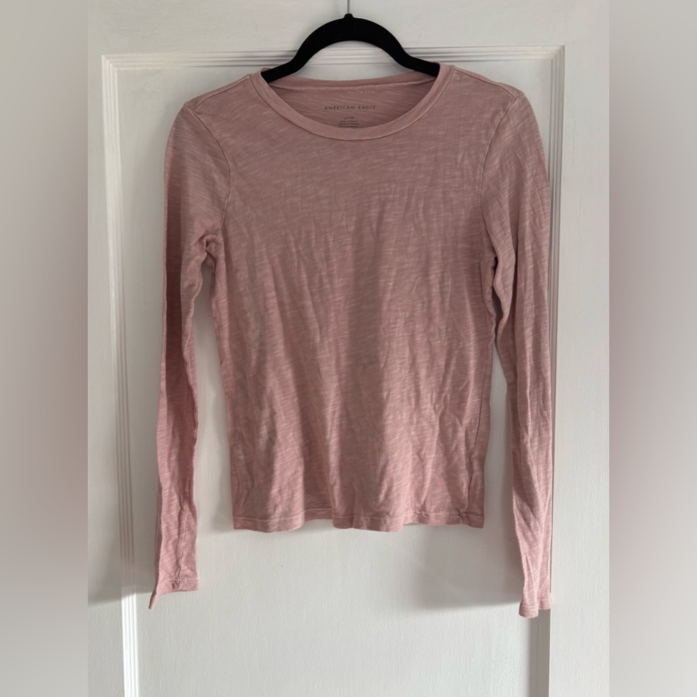 Women's American Eagle Outfitters Dusty Pink Long Sleeve Top Size Small